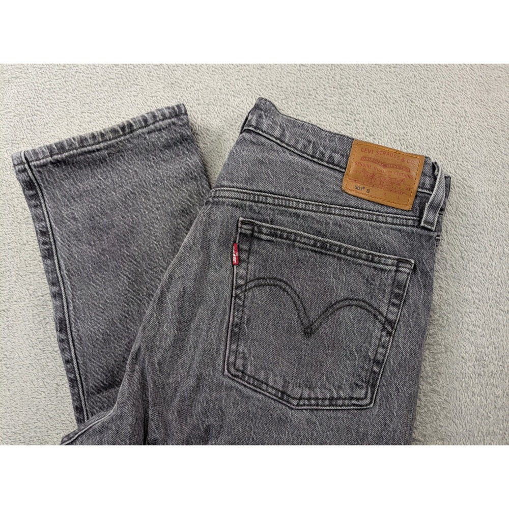 Levis Premium 501 Skinny Gray Jeans Mens W30 L28 Button Fly High Rise 29502-0216